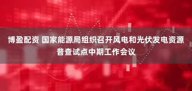 博盈配资 国家能源局组织召开风电和光伏发电资源普查试点中期工作会议
